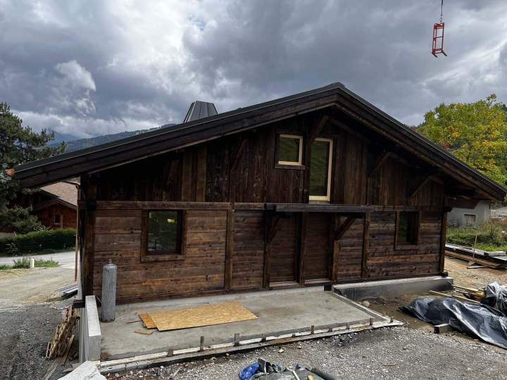 chalet bois Domancy
